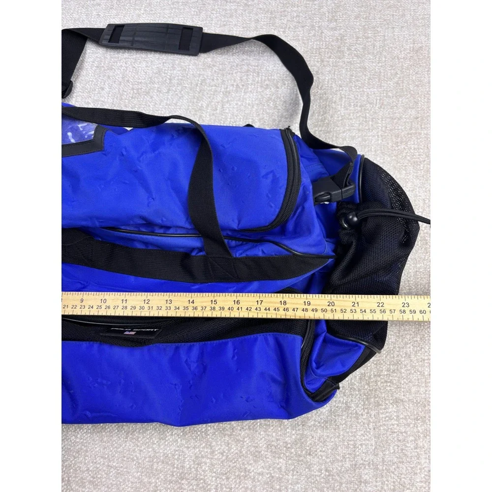 Polo Sport Ralph Lauren Blue Duffel Bag Gym Travel Mesh Pocket Vintage Style